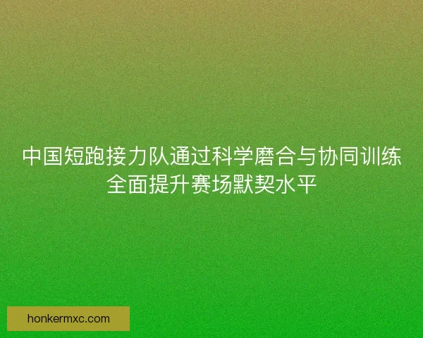 中国短跑接力队通过科学磨合与协同训练全面提升赛场默契水平